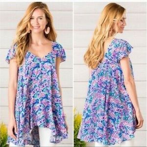 Matilda Jane In The Maze Tunic Flowy Flutter Sleeve Top | S